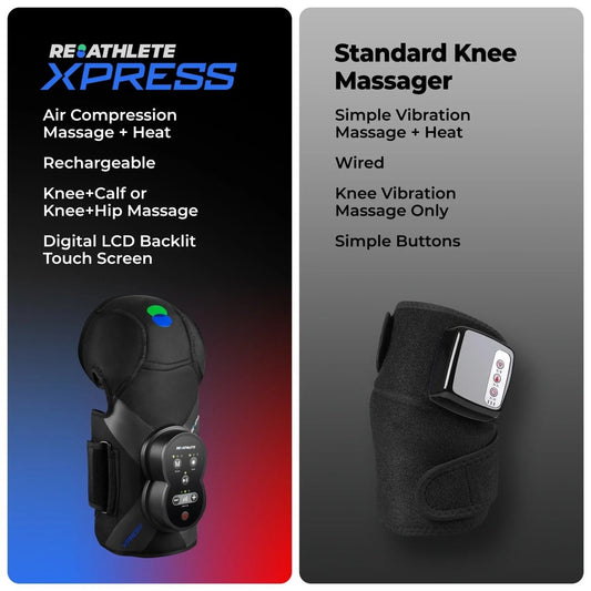 Xpress Rechargeable Knee Massager for Pain Relief, Leg Massager with Heat and Compression Relief - NEXASHOP