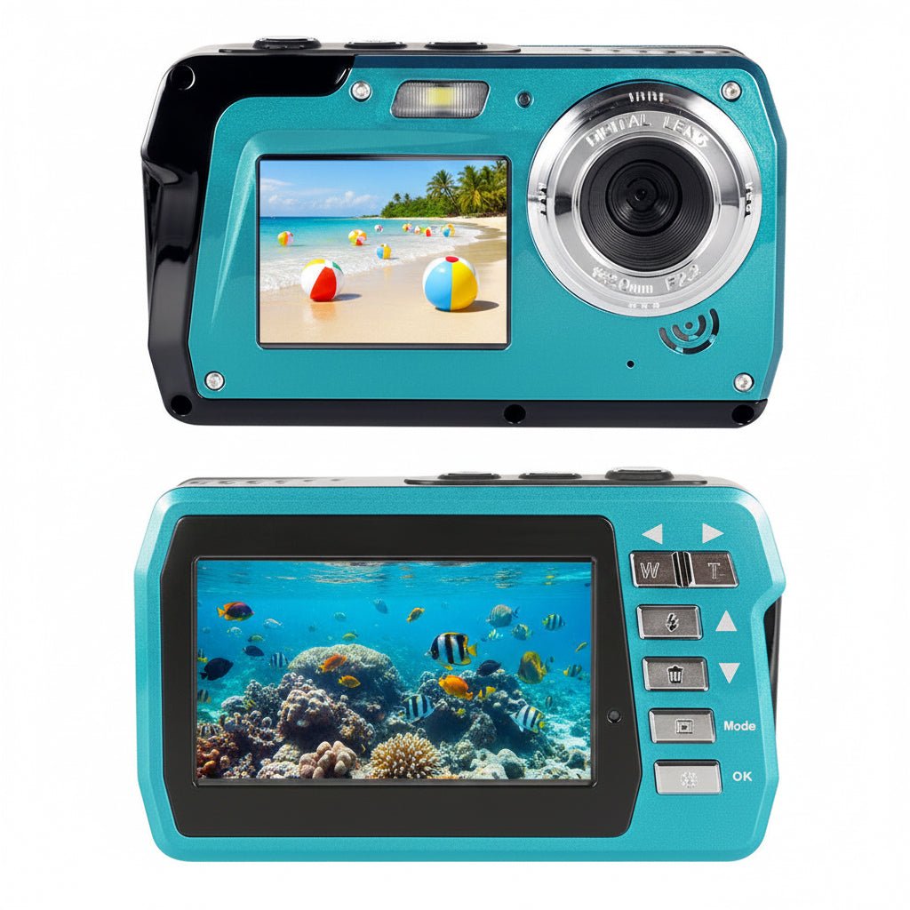 4K Digital Camera with Dual LCD Screens and Waterproof - FOUNDERS INC