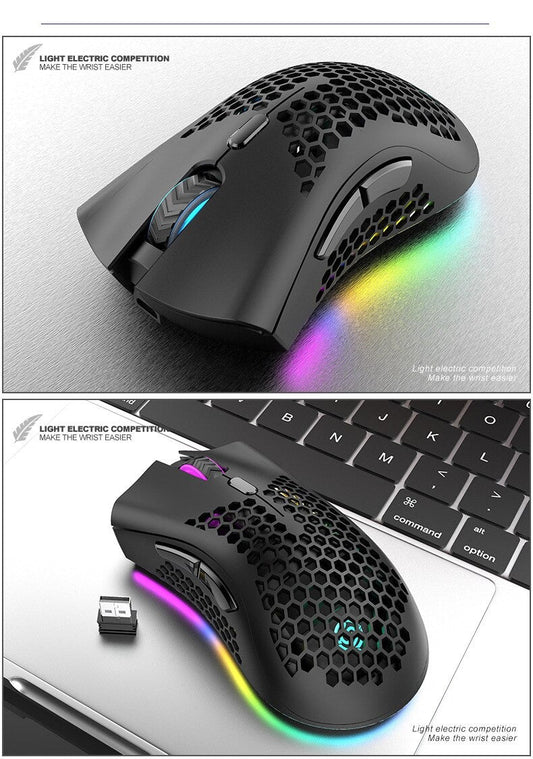 BM600 Rechargeable Wireless RGB Gaming Mouse for PC - FOUNDERS INC