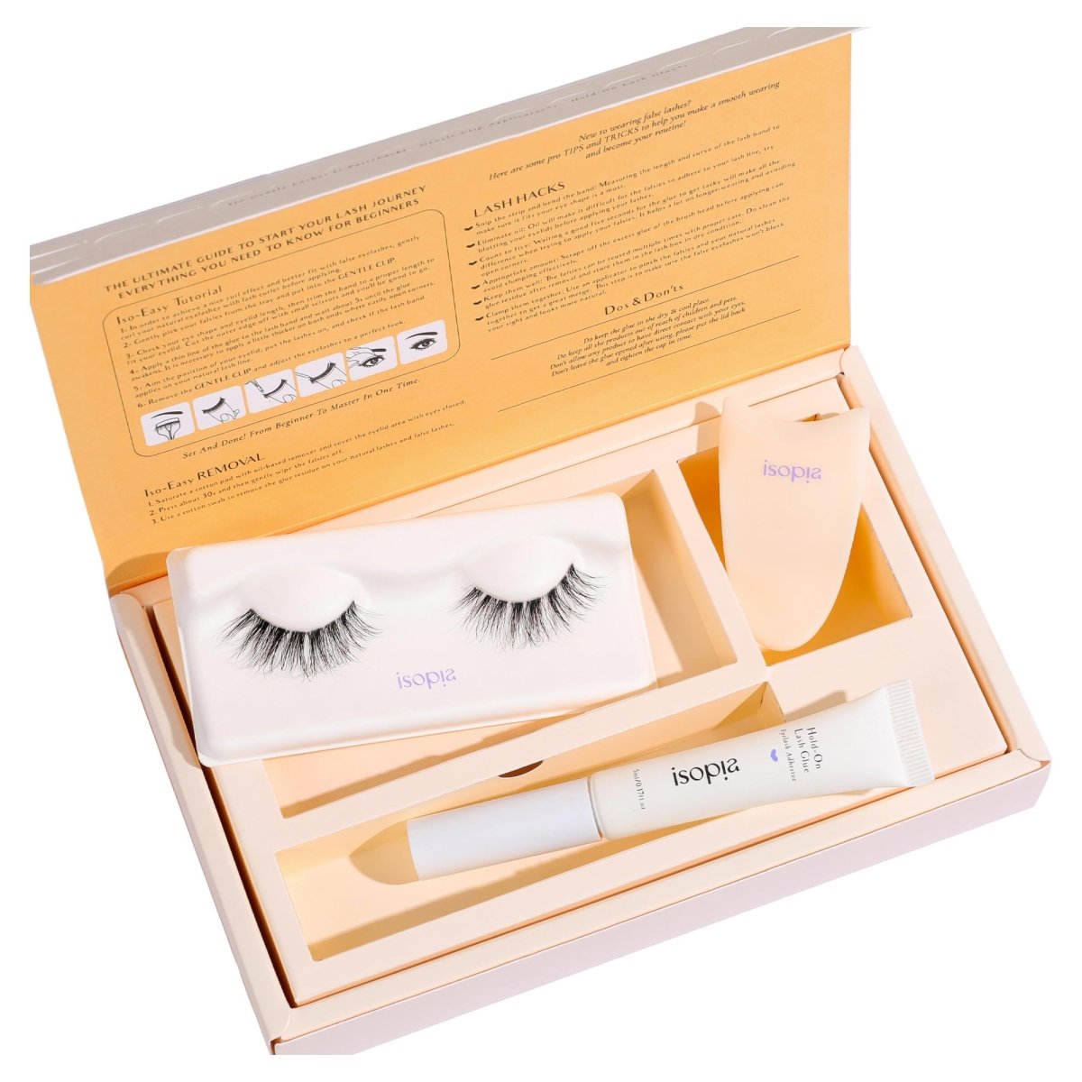 ISOPIA Natural Lashes Ultra Soft Clear Band Lashes Wispy Reusable Strip Lashes False Eyelashes 1s Wearing Starter Friendly Kit (TOUCH) - NEXASHOP