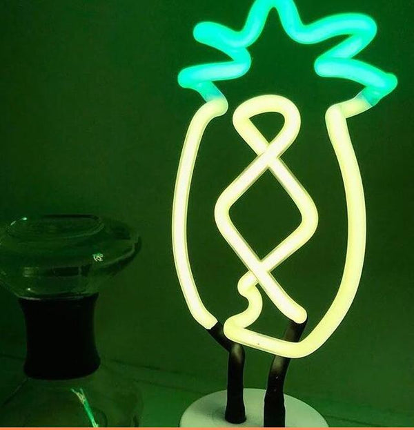 LED Pineapple And Cactus Table Lamp - FOUNDERS INC