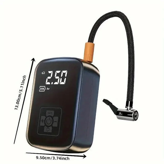 PRO Wireless Car Tire Inflator - Digital Display Air Compressor for Motorcycle/Bicycle, Portable Emergency Pump with LED Light - NEXASHOP