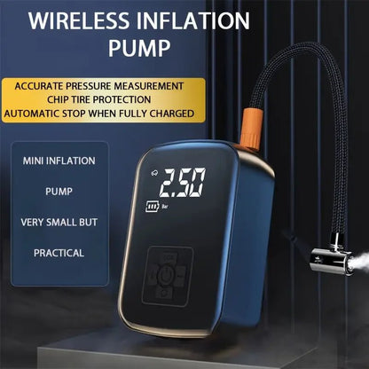 PRO Wireless Car Tire Inflator - Digital Display Air Compressor for Motorcycle/Bicycle, Portable Emergency Pump with LED Light - NEXASHOP