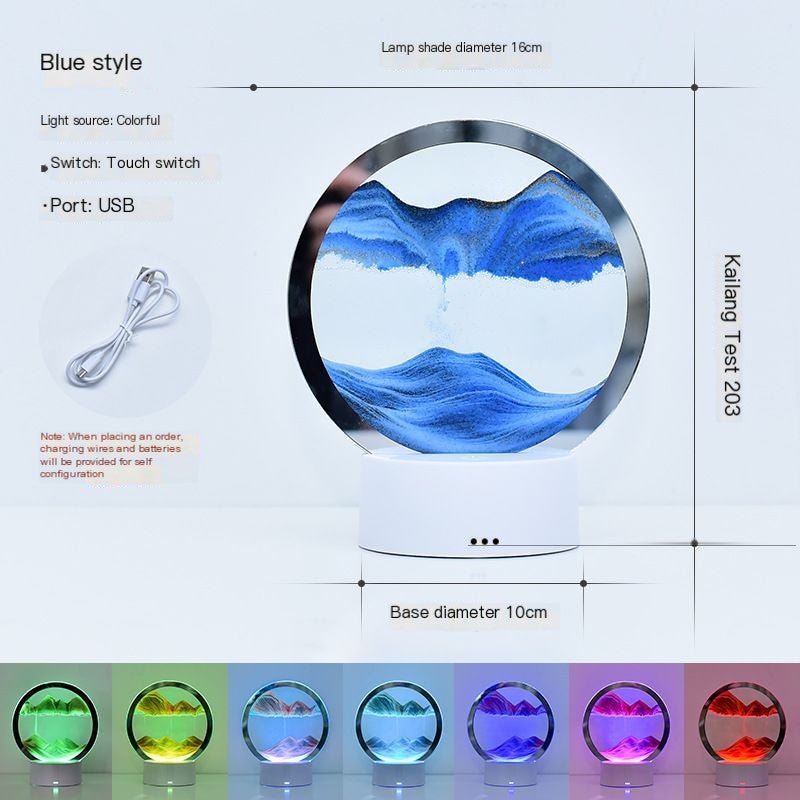 RGB LED Sandscape Table Lamp with Moving Sand Art - NEXASHOP