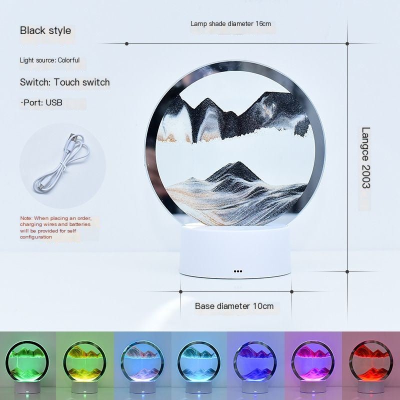 RGB LED Sandscape Table Lamp with Moving Sand Art - NEXASHOP