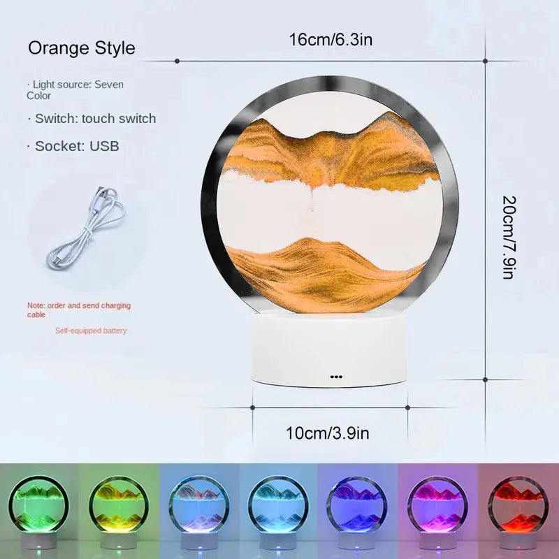 RGB LED Sandscape Table Lamp with Moving Sand Art - NEXASHOP
