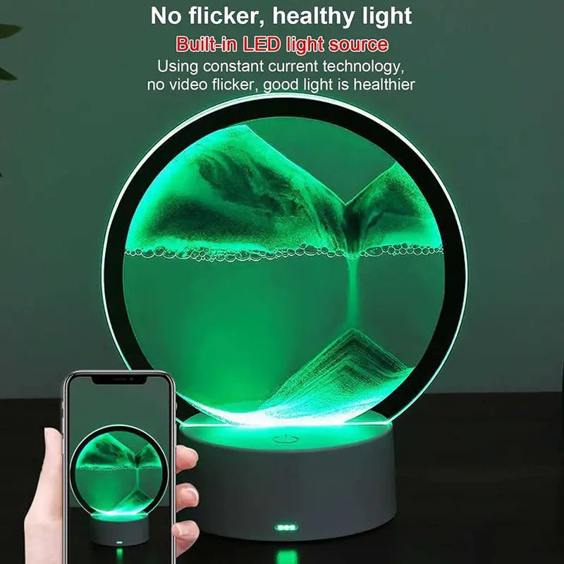 RGB LED Sandscape Table Lamp with Moving Sand Art - NEXASHOP