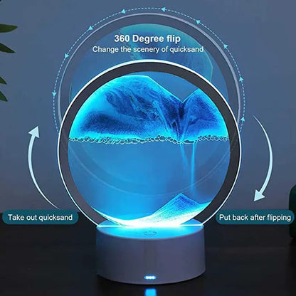 RGB LED Sandscape Table Lamp with Moving Sand Art - NEXASHOP