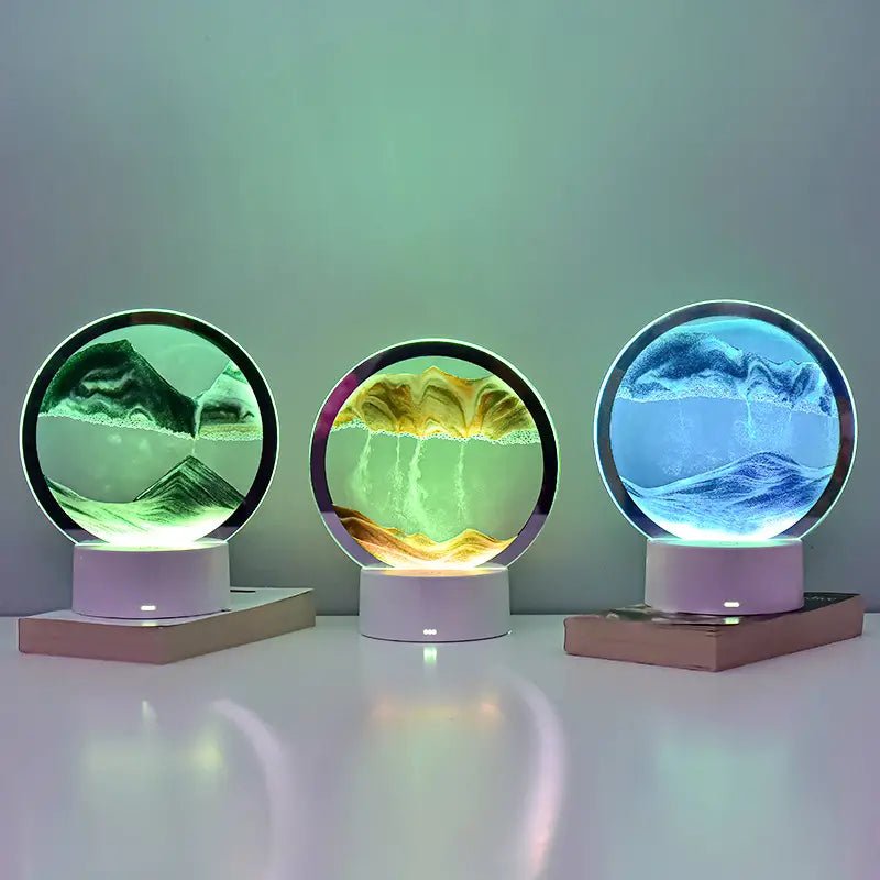 RGB LED Sandscape Table Lamp with Moving Sand Art - NEXASHOP