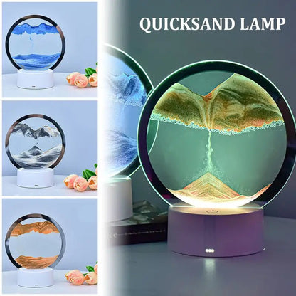RGB LED Sandscape Table Lamp with Moving Sand Art - NEXASHOP