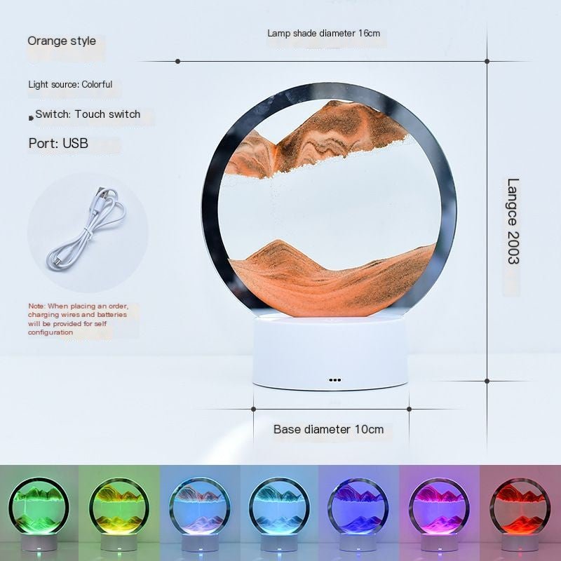 RGB LED Sandscape Table Lamp with Moving Sand Art - NEXASHOP