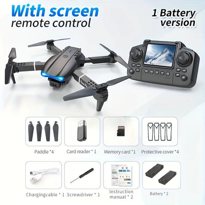 The 2026 Upgraded E88PRO MAX Foldable Drone Features Dual Cameras, Extra Batteries, an 8K Screen for Remote Control, and One-click Return-to-home Functionality. Suitable for Beginners, It's an Ideal Independence Day or Holida - NEXASHOP