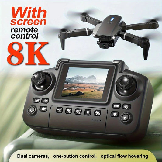 The 2026 Upgraded E88PRO MAX Foldable Drone Features Dual Cameras, Extra Batteries, an 8K Screen for Remote Control, and One-click Return-to-home Functionality. Suitable for Beginners, It's an Ideal Independence Day or Holida - NEXASHOP