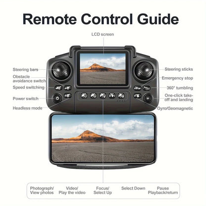 The 2026 Upgraded E88PRO MAX Foldable Drone Features Dual Cameras, Extra Batteries, an 8K Screen for Remote Control, and One-click Return-to-home Functionality. Suitable for Beginners, It's an Ideal Independence Day or Holida - NEXASHOP