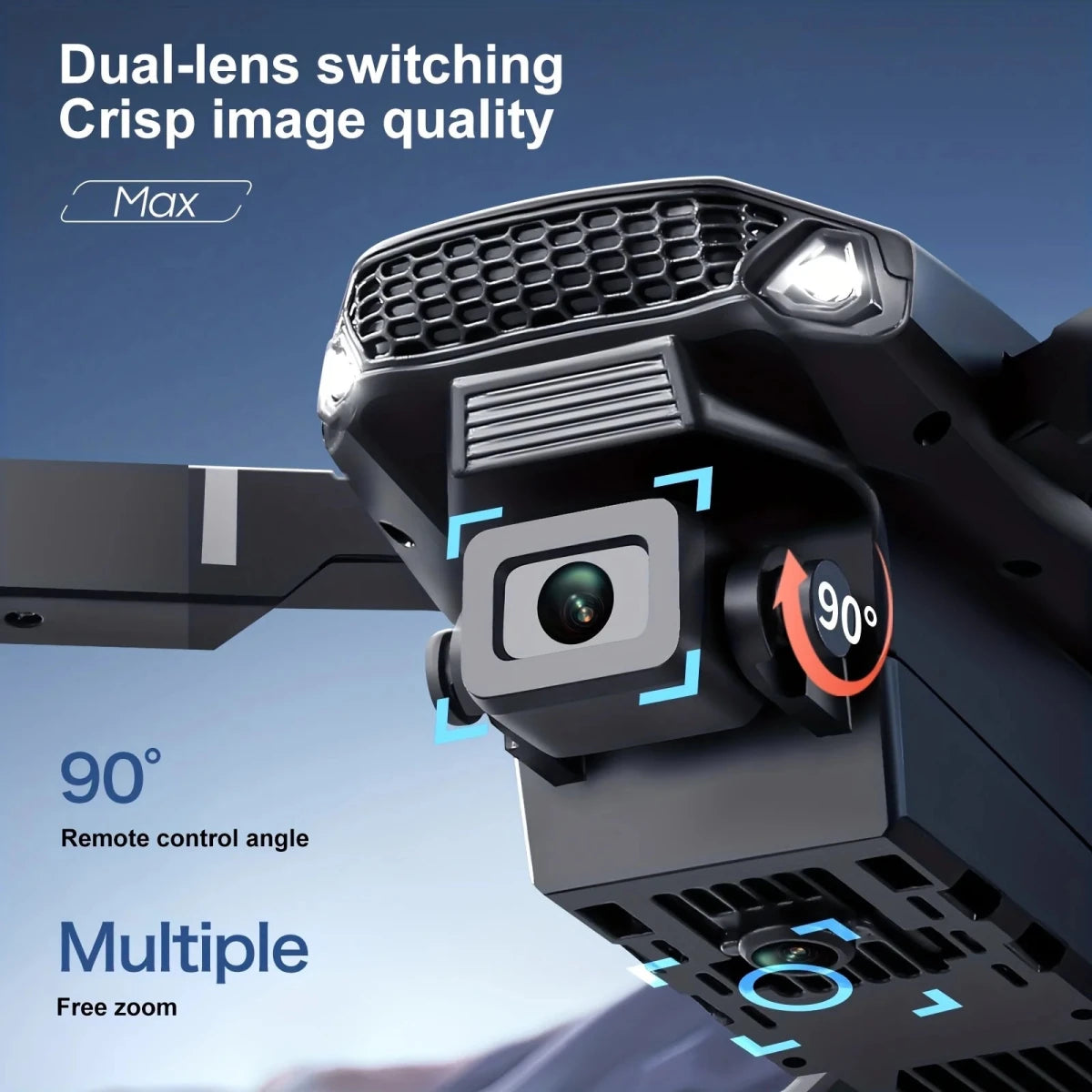 The 2026 Upgraded E88PRO MAX Foldable Drone Features Dual Cameras, Extra Batteries, an 8K Screen for Remote Control, and One-click Return-to-home Functionality. Suitable for Beginners, It's an Ideal Independence Day or Holida - NEXASHOP