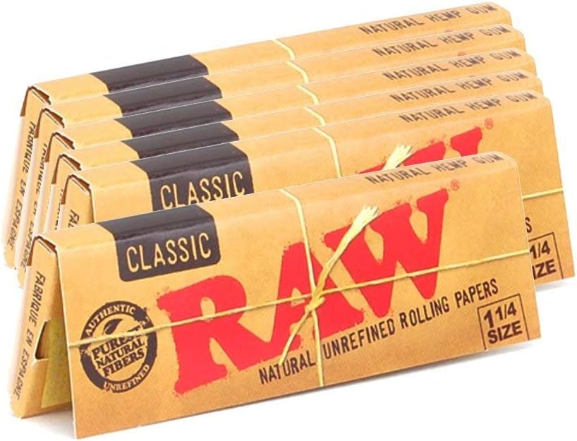 Unrefined Classic 1.25 1 1/4 Size Rolling Papers, 50 Count (Pack of 6) - NEXASHOP