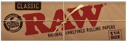 Unrefined Classic 1.25 1 1/4 Size Rolling Papers, 50 Count (Pack of 6) - NEXASHOP