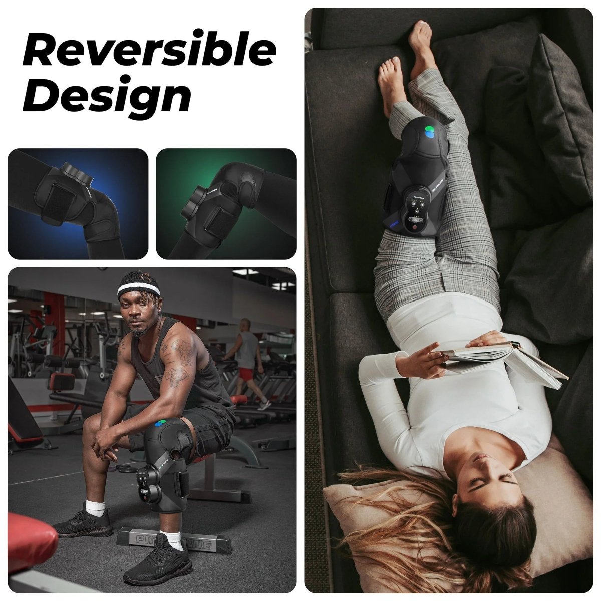 Xpress Rechargeable Knee Massager for Pain Relief, Leg Massager with Heat and Compression Relief - NEXASHOP